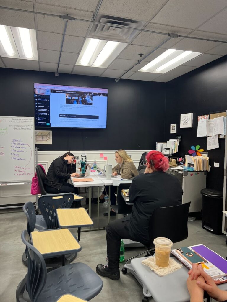Students at Cosmetology School