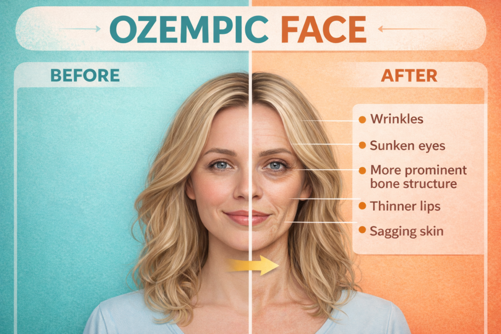ozempic face signs that can be preveneted with professional esthetician treatments