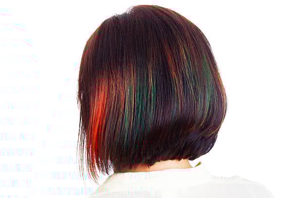 oil slick hair for brunettes